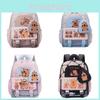 Childrens Bag School Cartoon Capybara Pattern Ergonomic Shoulder Kindergarten