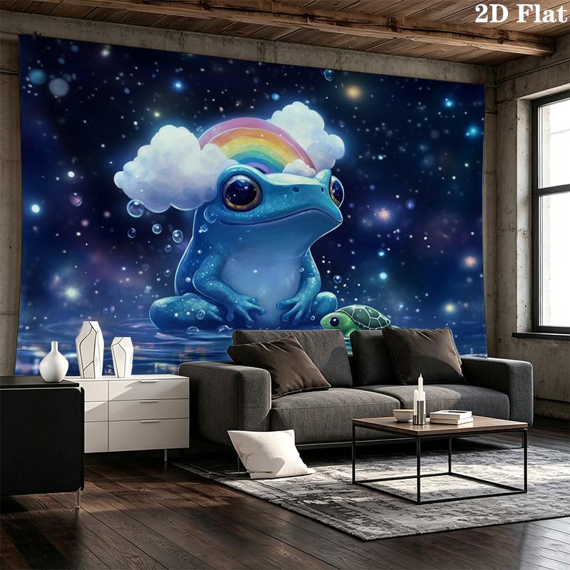 Blue frog Pattern Home Decor Tapestry, Wall Hanging, Decorative RV Wall Cloth.XGT0914418