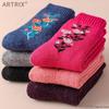 Elderly Women's Loose Mouth Thick Velvet Socks for Autumn/Winter