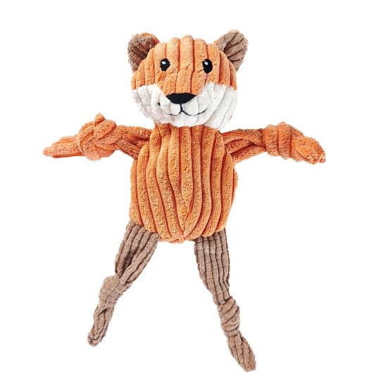 Plush Dog Toy Squeaky Animal Elephant Duck Puppies Chew Toy Interactive Fox Frog Crinkle Toy with Arm Leg Knots for Large Medium Small Dogs