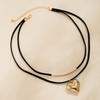 Trend Big Heart Pendant Necklace for Women Elegant Layered Rope Chain Ccb Charm Necklace Jewelry On The Neck Collar Party Gifts
