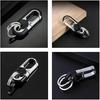 Keychain 5 IN 1 Heavy Duty Dual Metal Ring, Bottle Opener, Mobile Phone Holder,Rotate Spinner - Outdoor Carabiner Portable Key-chain For Bike & Car.