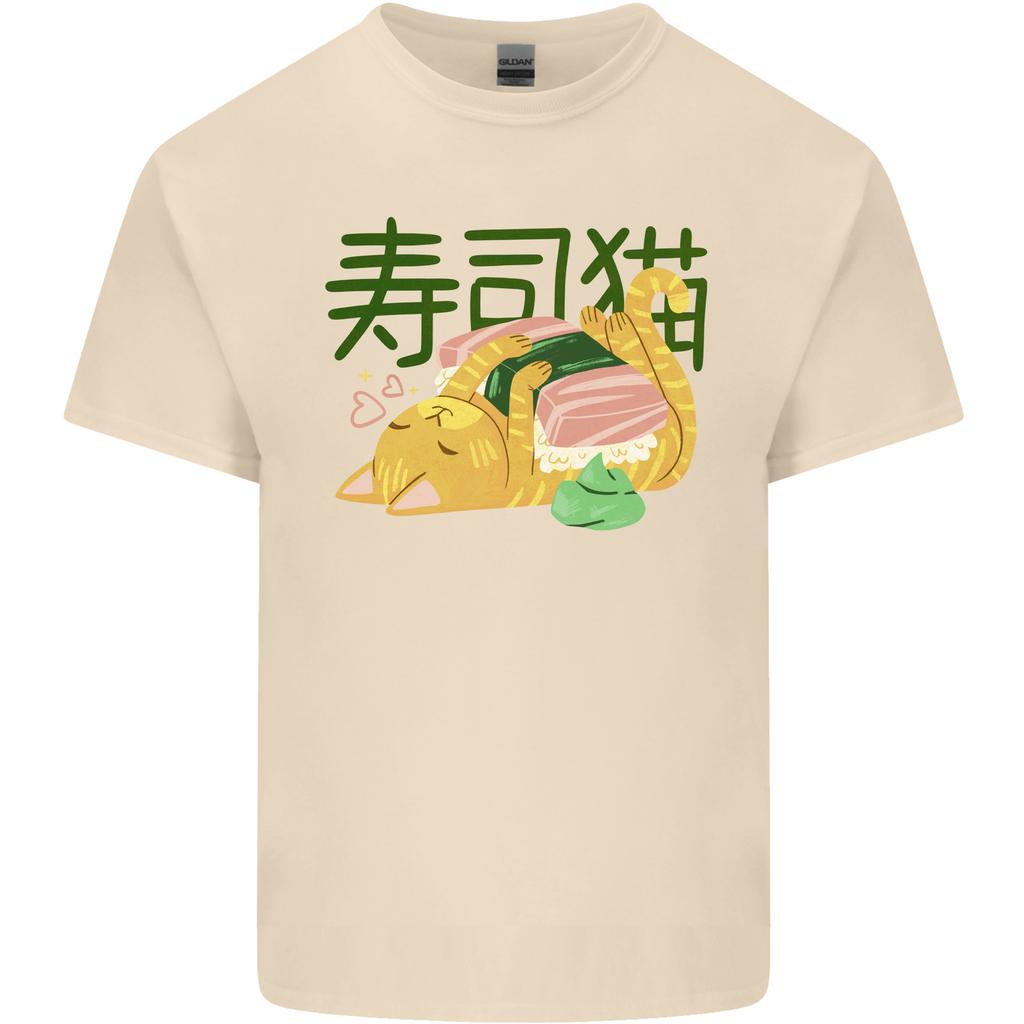 Sushi Cat Unisexs Light Cotton TShirt