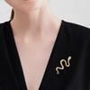 Gold Color Snake Brooches Women Men Lady Luxury Metal Snake Animal Brooch Pins Party Casual Fashion Jewelry Gifts