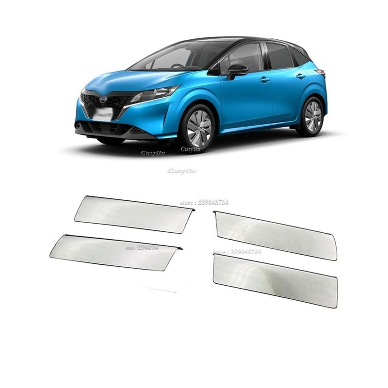 For Nissan Note E13 Stainless Steel Center Bottom Grill Sticker Decoration Cover Trim Car Styling Accessories