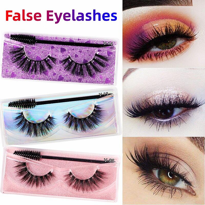 1 Pair Magnetic Eyelashes - Reusable Magnetic Lashes Professional Faux False Eyelashes