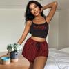 New European and American printed T-shirt casual and comfortable women's sex pajamas homewear suit can be worn outside
