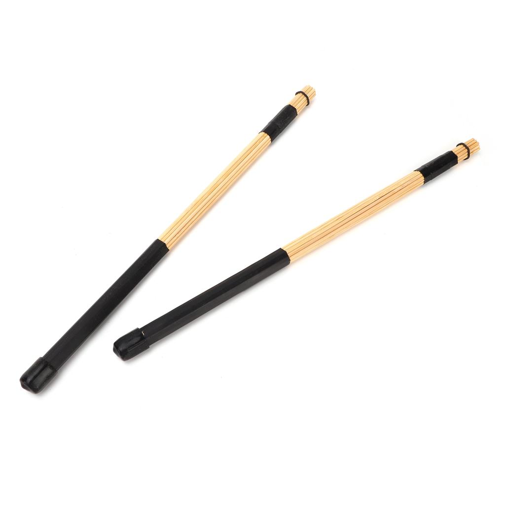 1 Pair of Bamboo Drumsticks Jazz Drum Stick Rods Percussion Instrument Accessories Black
