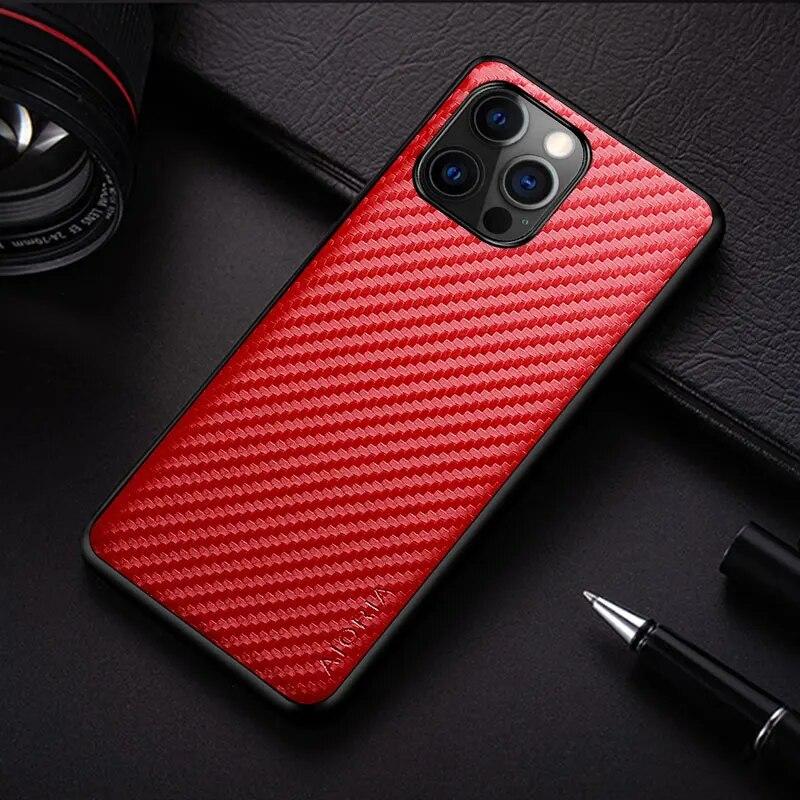 Чехол с текстурой из углеродного волокна для iPhone 15, 14, 13, 12, 11 Pro Max Mini 8 Plus X XS XR Max SE 2020 2022, модный дизайнерский чехол