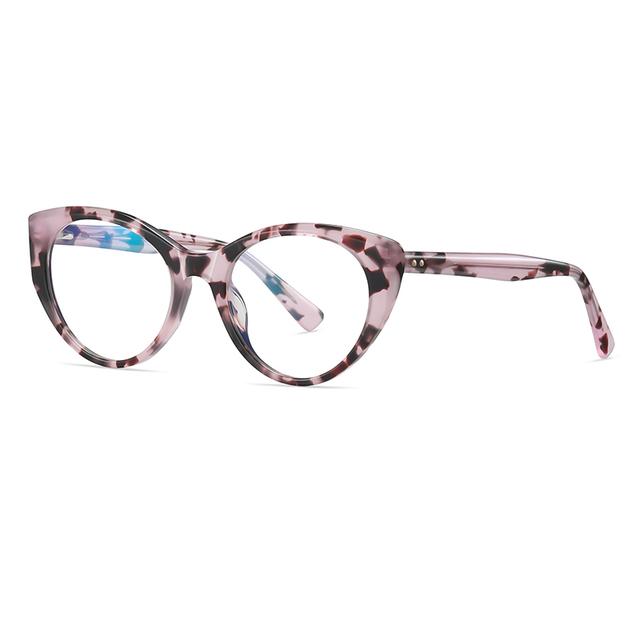 Листовая оправа, блокирующие синий свет, кошачий глаз, очки по рецепту, женские студенческие фотохромные очки для близорукости, 0 -0,5 -0,75 до -6,0