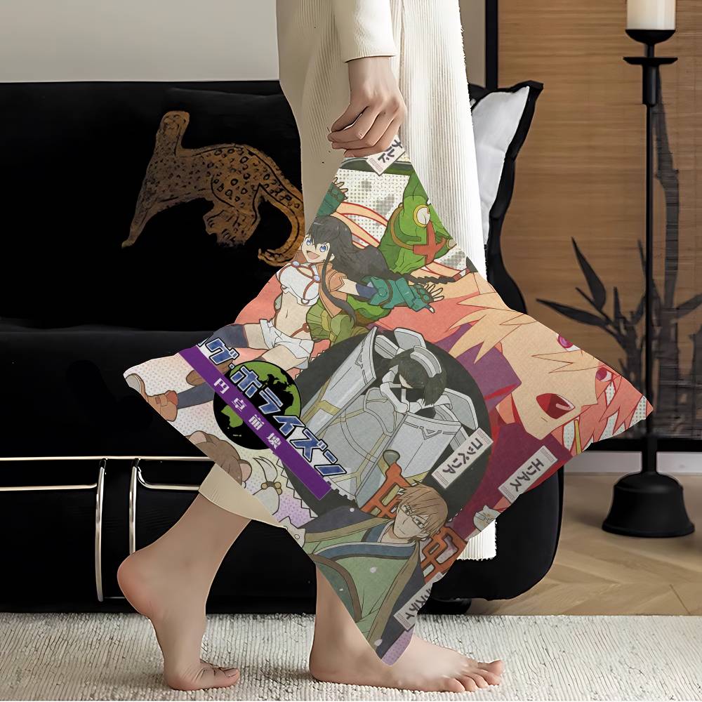 Anime Log Horizon Pillow Covers Cartoon Sofa Decorative Home Doublesided Printing Short Plush Cute Cushion Cover