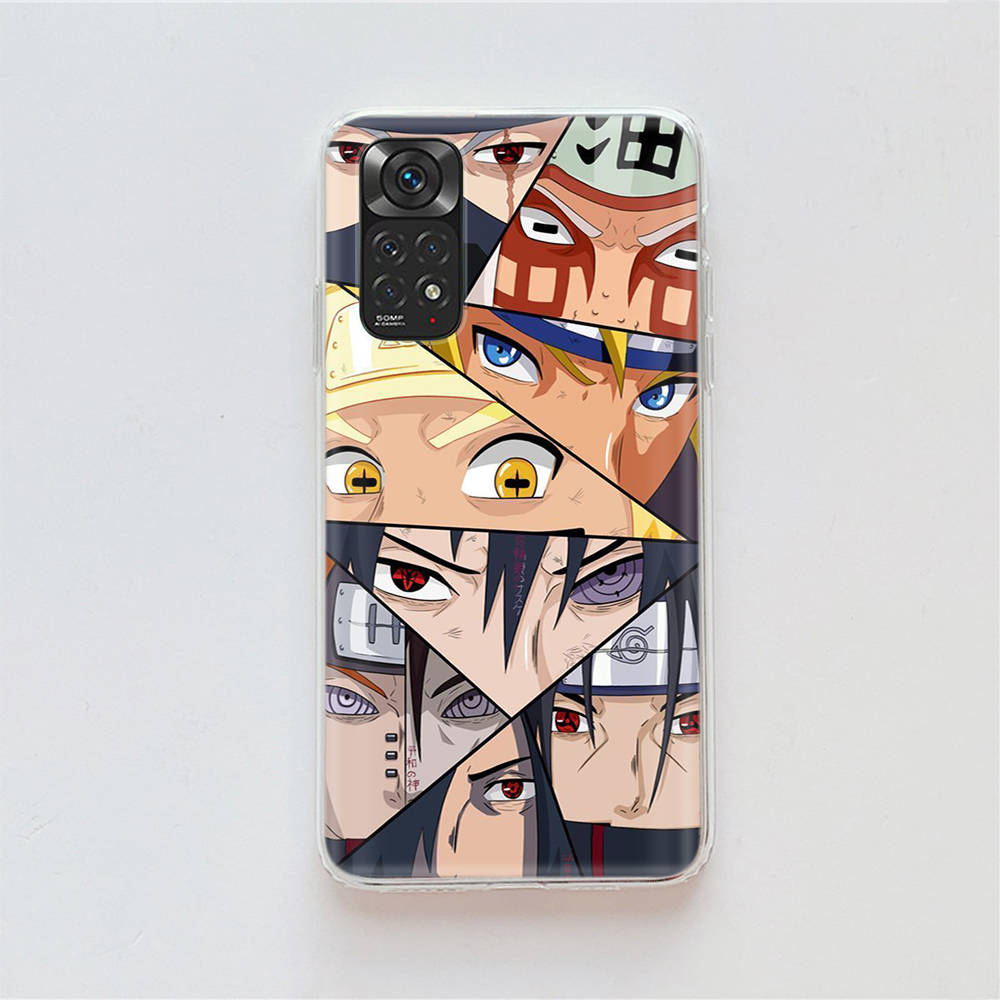 Чехол DT13 Naruto Anime для Samsung A04 A14 A23 A34 A54 M23 M33 M52 M53 Realme 10 9 C30S C35 C55 VIVO Y02S Y21 Y33S Y51 X80 Pro Прозрачный чехол
