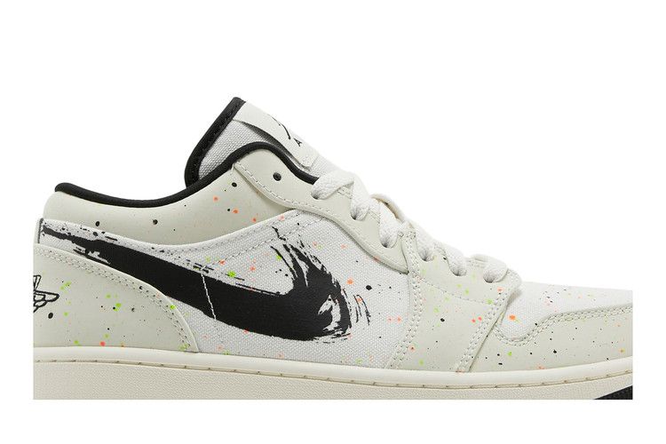Men's Sneakers Jordan 1 Low Brushstroke Natural/Black-Multi
