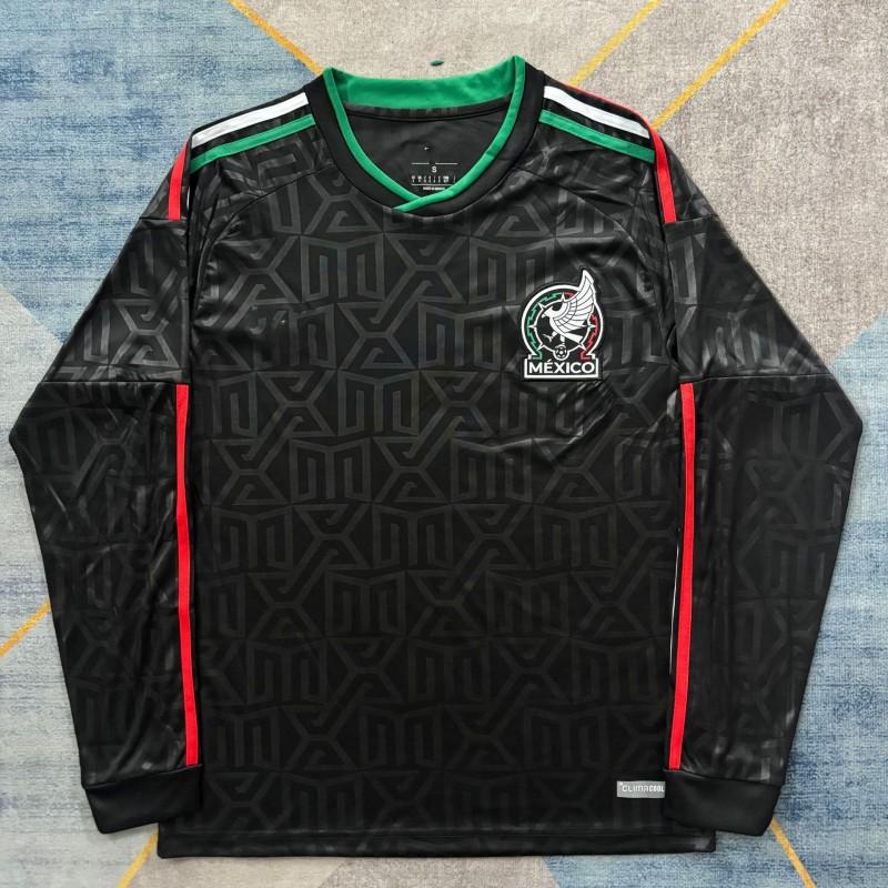 Long Sleeve Football Jerseys Fans - National Team Club Soccer Shirts Cotton Blend All Unisex Adult