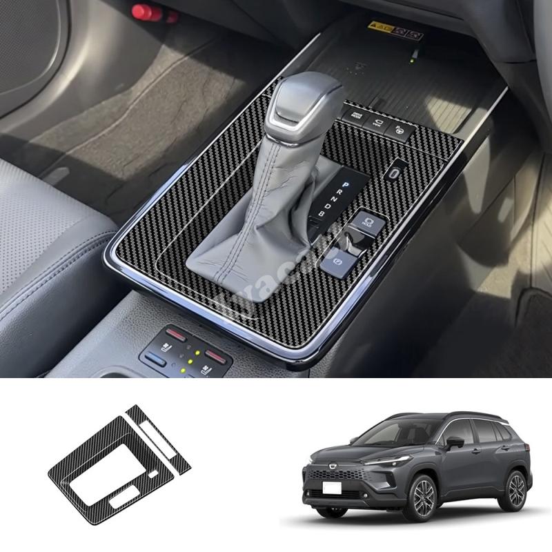 RHD For Toyota Corolla Cross 2025 2026 ABS carbon Central control gear front water cup holder storage cover Interior Accessories