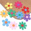 50pcs Felt Cloth Flower Applique Stickers Mix Color Five-petal Flower Patches For Kids DIY Scrapbooking Decoration DIY Hairpins