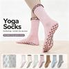 Silicone Sole Pilates Socks for Women Cotton Floor Socks Cute Yoga Socks  for Fitness Exercise