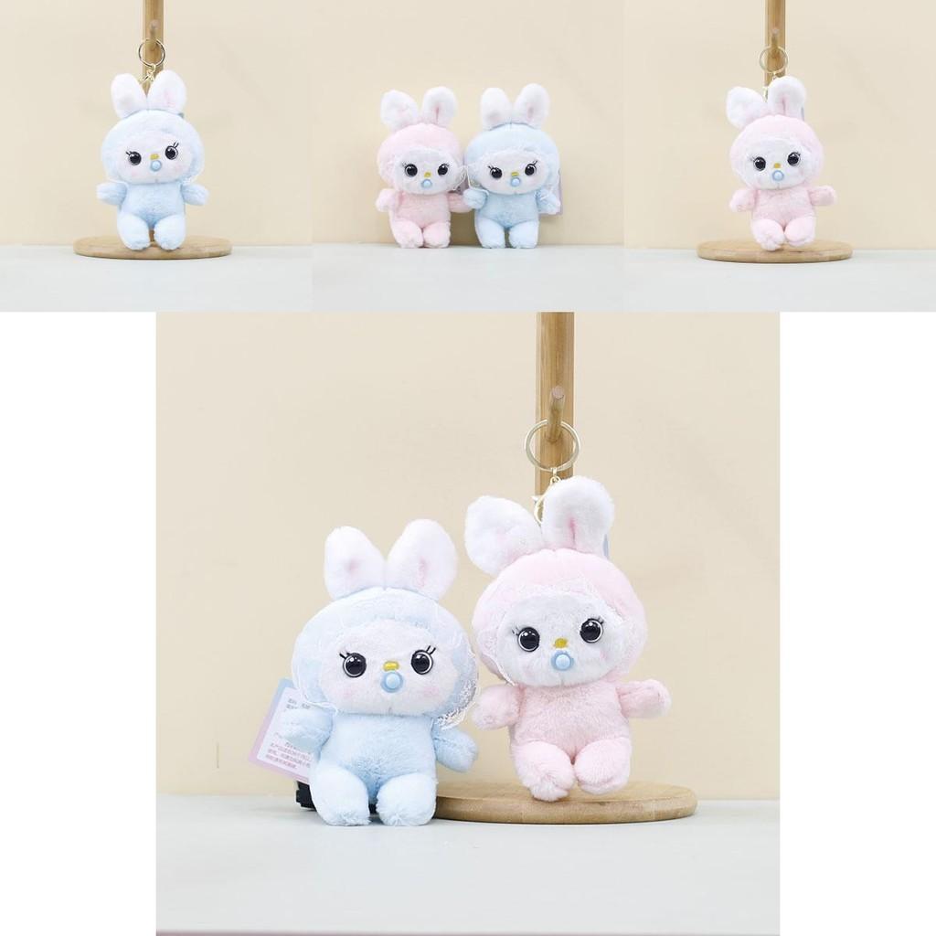 Cute Cartoon Bunny Plush Doll Soft Material Charming Keychain Gift Accessory