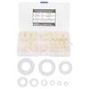 600Pcs Flat Washer 9 Sizes White Nylon Gasket Assortment Kit Fastener Hardware Tools M2 M12