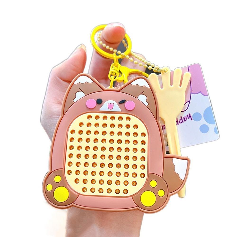 Decompression Capybara Drawing Board Keychain Hanging Schoolbag Pendant for Kids Toys