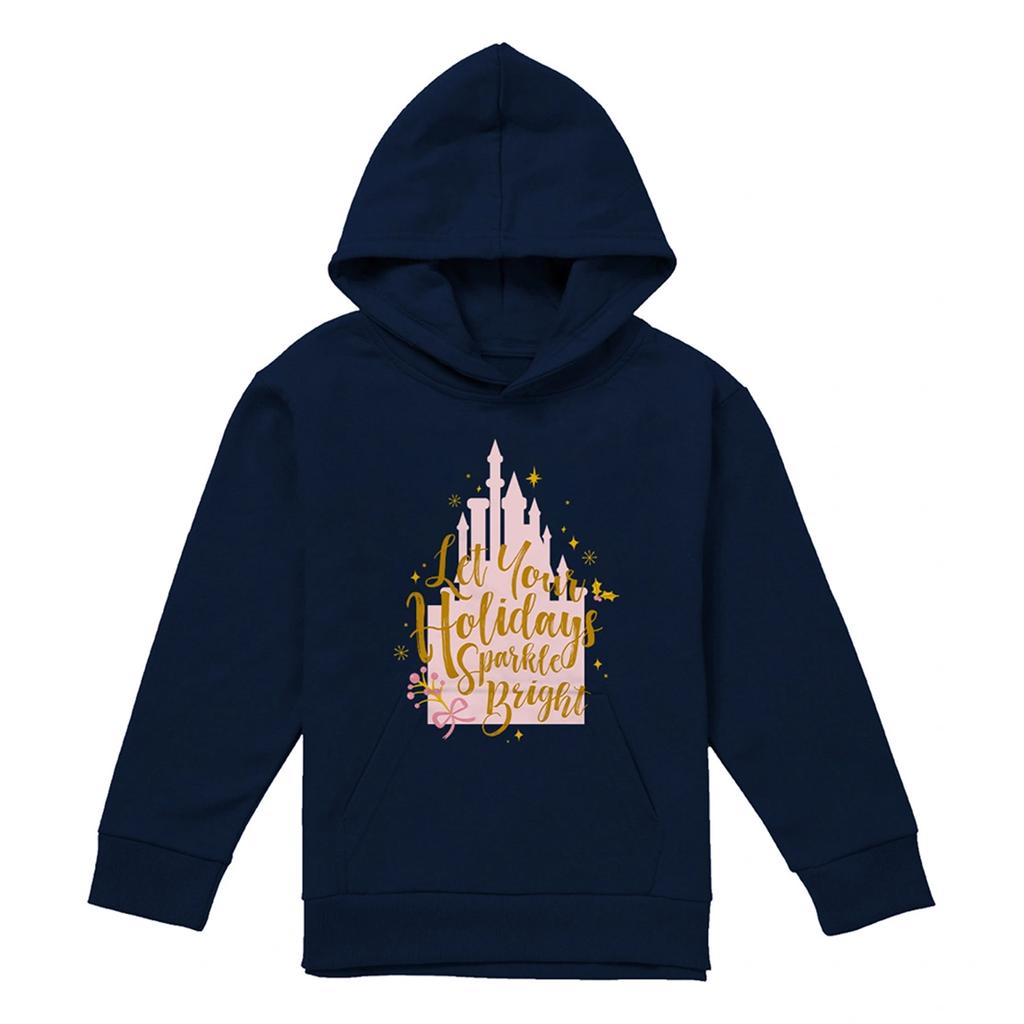 Disney Princess Childrens/Kids Let Your Holidays Sparkle Bright Christmas Hoodie