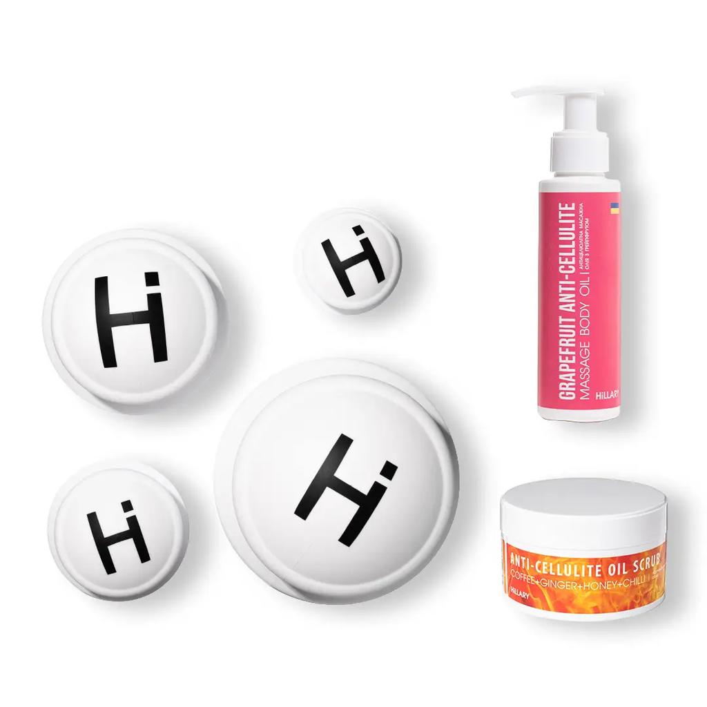 Anti-cellulite Massage Set + Warming Body Scrub Hillary