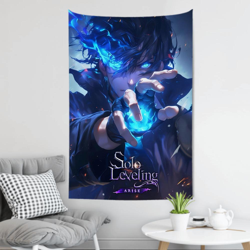 Аниме Комиксы ПериферияSolo Leveling Гобелен Декор Комнаты Настенное Полотно Вечеринка Подвесной Фон Декор Комнаты Детская Комната