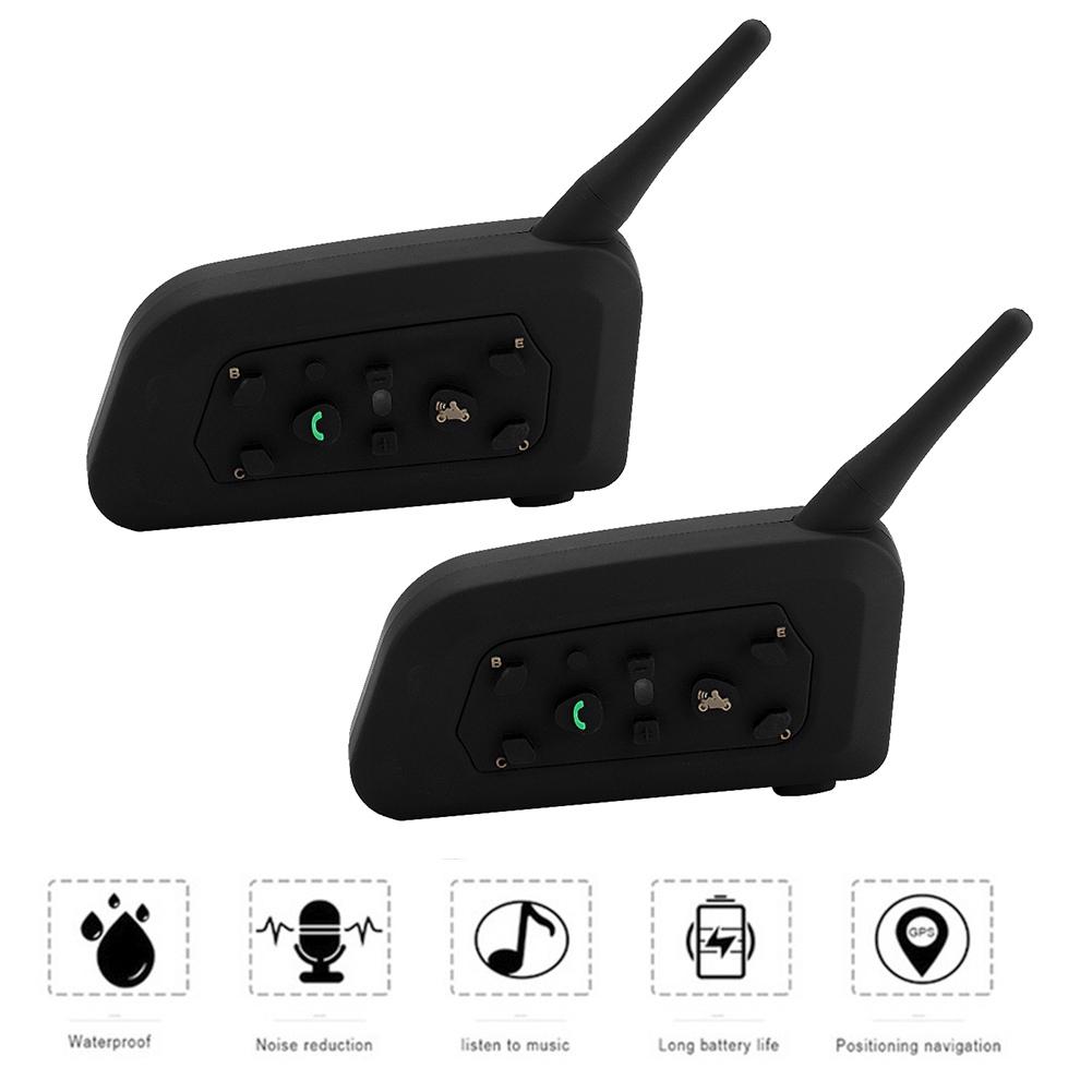 EJEAS V6 Pro Bluetooth Мотоциклетная гарнитура-интерком Шлем-интерком для 6 гонщиков