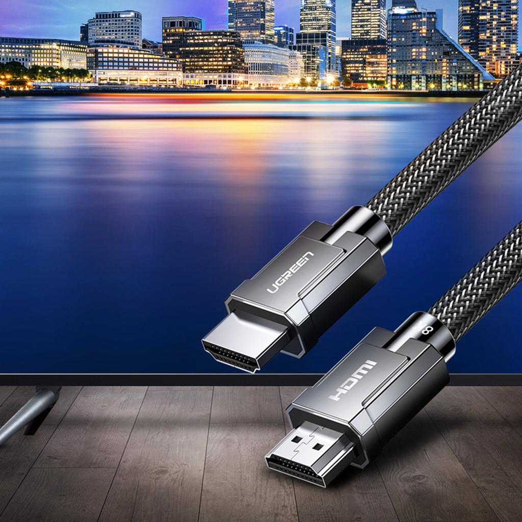 Кабель Ugreen 8K 60 Гц 3 м Сверхвысокоскоростной HDMI 2.1, 48 Гбит/с, Серый (Модель HD135)