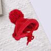 Hat with Soft Ball Knitted Thickened Warm Solid Color Fixing String Comfortable To