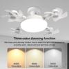 with Remote Control Socket Fan Light 3 Colors Lamp Plug in Ceiling Fan  Living Room