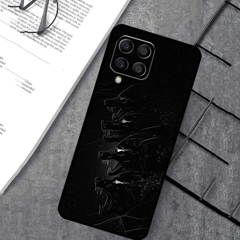 Волк Арт Черный Чехол Для Samsung Galaxy M35 M21 M12 M13 M14 M15 M06 M16 M36 M56 M31 M53 M32 M52 M55 M34 M54