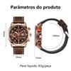 OPK 6083 Men's Quartz Watch Leathar Strap Luxury Luminous 30m Waterproof Modern Business Watches For Men