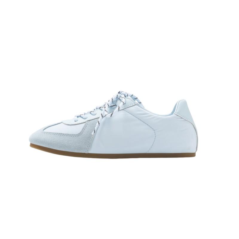 Womens Ballet-Inspired Chunky Sneakers Breathable Casual Flat Shoes With Color-Block Design