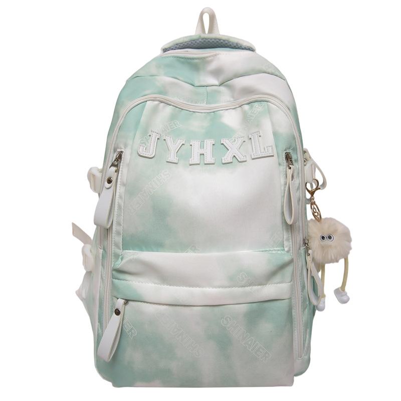 School bag: new tie-dye backpack for women, university birthday department, large capacity trendy backpack, junior high school students
