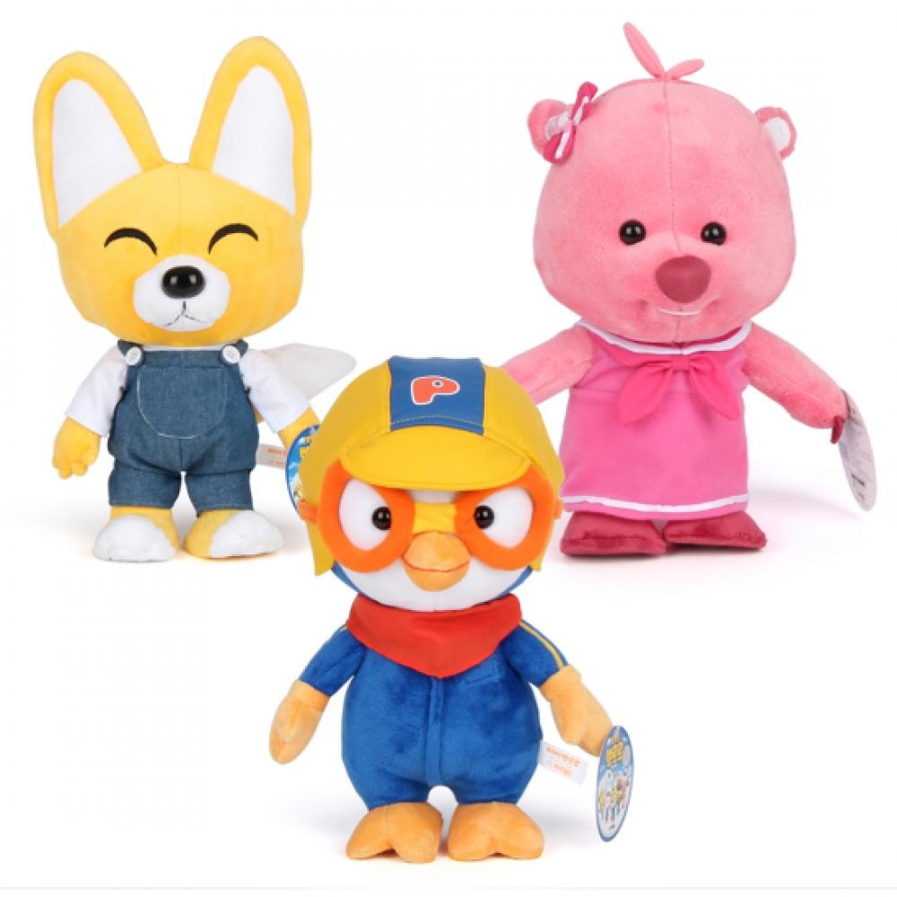 Mimi World Pororo Plush Doll Set Of 3 Pororo Loopy Eddie