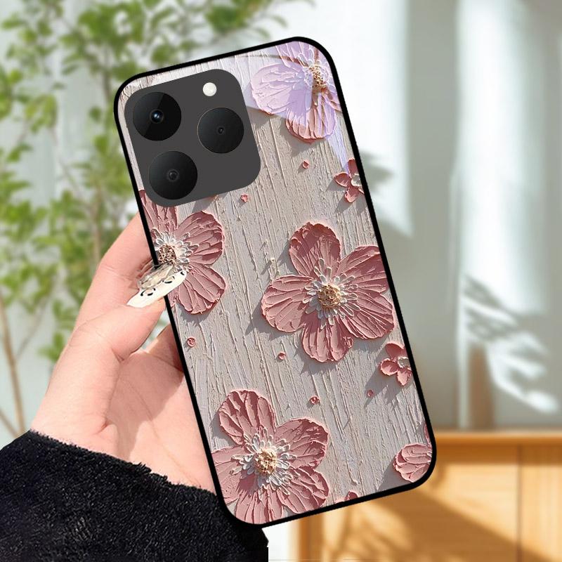 Для Realme 15T 5G Чехол Роскошный Модный Расписной Ударопрочный Закаленное Стекло Чехол для Телефона Для Realme15T 15 T Корпус Оболочка RMX5111 Capa