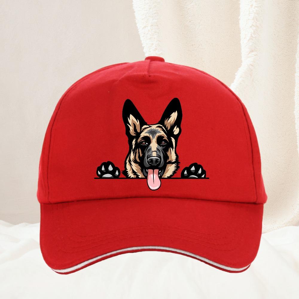 Улыбающийся GerUnisex Мультяшная шапка-бейсболка с овчаркой Весна и Лето Snapback Кепка Повседневная Уличная одежда Спортивная шапка