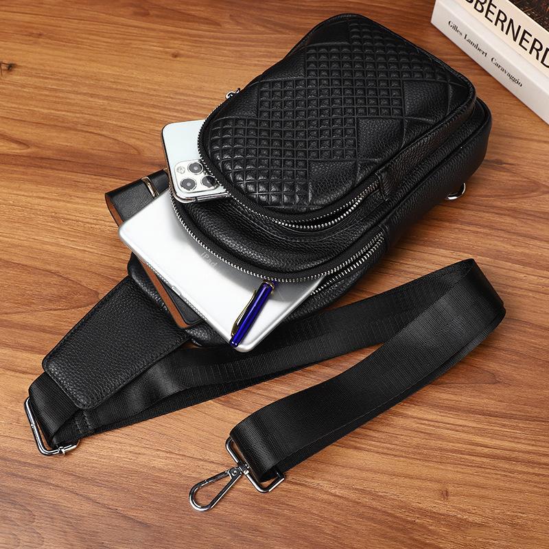 Сумка на грудь из коровьей кожи, мужская сумка через плечо, повседневный небольшой рюкзак из натуральной кожи, молодежная спортивная сумка через плечо