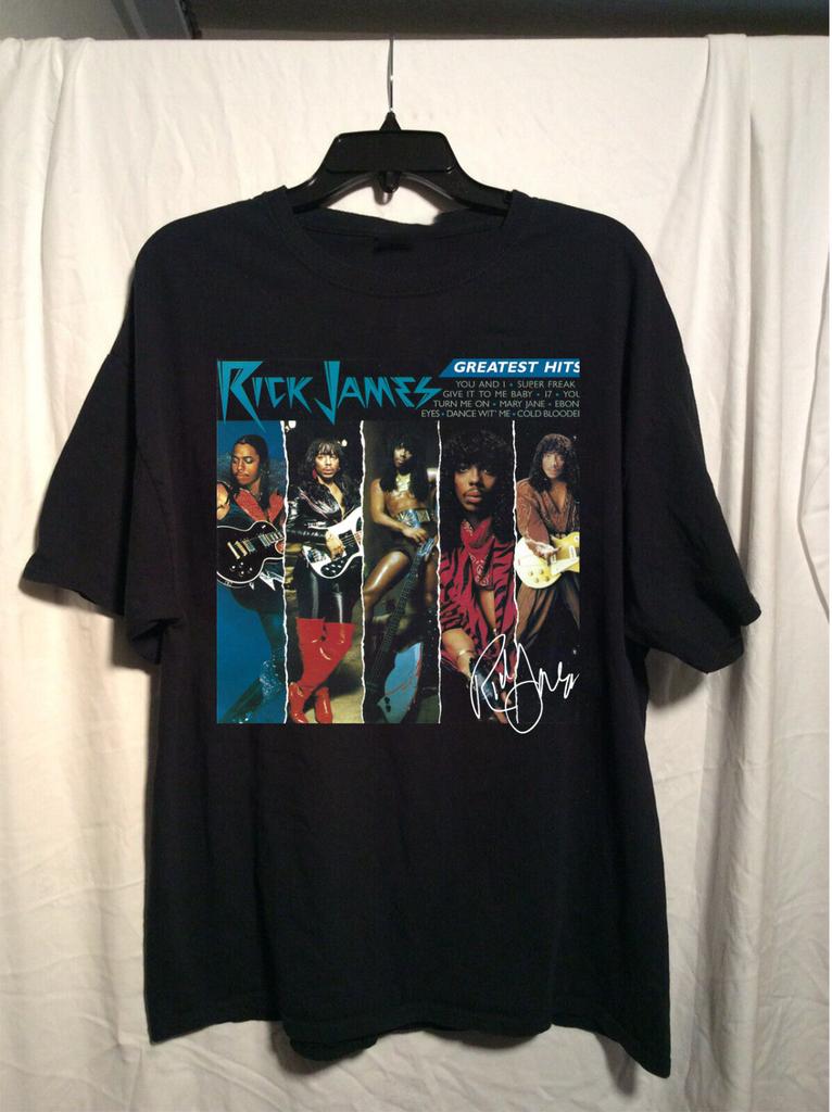 Rare Rick James Greatest Hits Short Sleeve Size S to 4XL T-Shirt