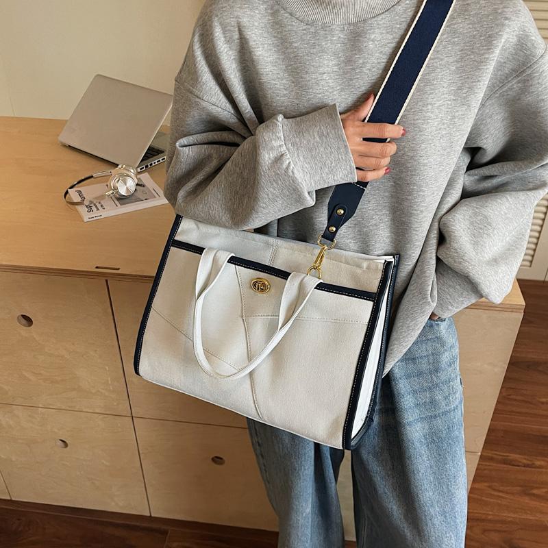 Patchwork Handbag Women's Contrast Color Stitching Shoulder Crossbody Bag Commuter Tote Bag