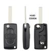 KEYYOU 4 Light Buttons Car Key Shell Fob For Peugeot 206 407 307 607 For Citroen C2 C3 C4 C5 C6 Berlingo CE0523 CE0536 New