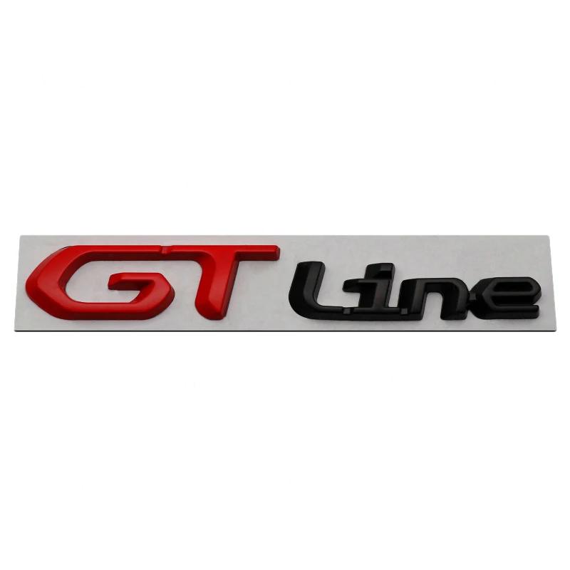 Металлическая наклейка на крыло автомобиля GT GTLINE, значок-эмблема на задний багажник