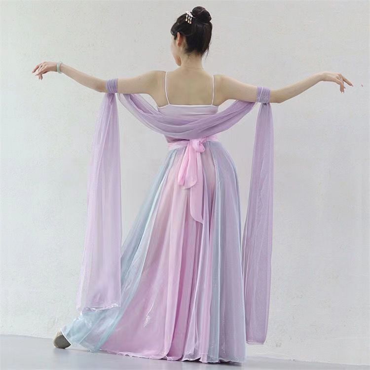 Ethereal Opera Costume Streamer Traditional Hanfu Long Shawl Elegant Chinese Ancient Dance Ribbon