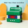 Мини 7-кнопочный 2-басовый аккордеон из АБС-пластика, музыкальный инструмент для начинающих, рождественский подарок, легкий кнопочный аккордеон