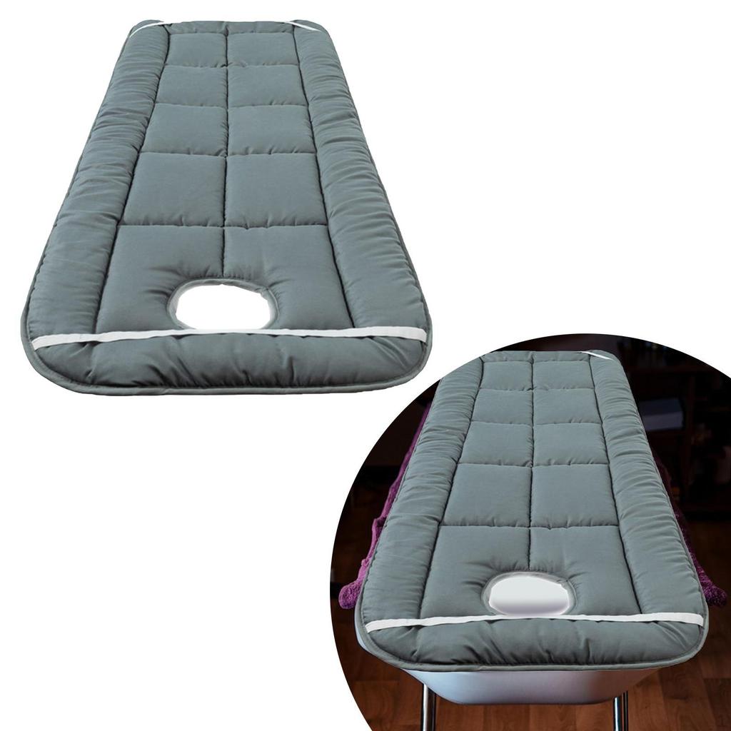 Подушечка для массажного стола 27,56 x 72,83 дюйма, мягкая и удобная, с резинками, отверстием для лица