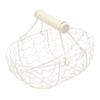 Металлическая проволочная корзина для хлеба в винтажном стиле с ручками для кухни, фермерского дома, бежевого цвета