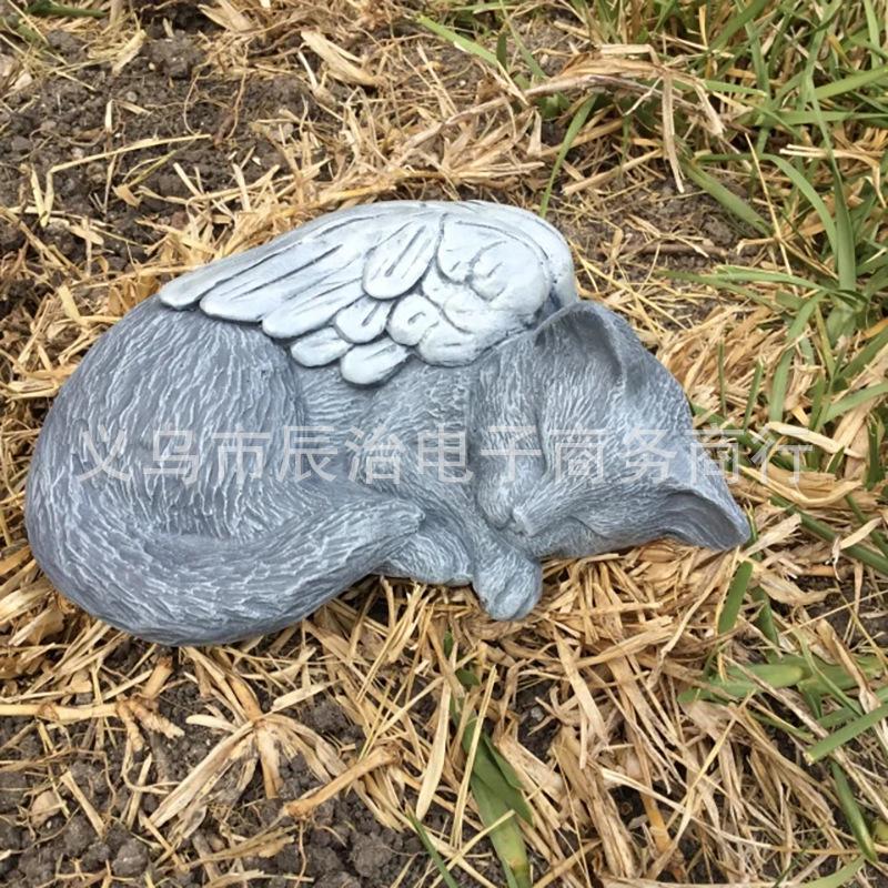 Дом Сад Садовое Искусство Скульптура Памятник Питомцу Статуэтка Украшение Памятная Статуэтка Кошки Питомца