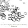 25-50pcs 304 Stainless Steel Jigging Ring Snap Split Ring Lure Connector Fishing Split Ring