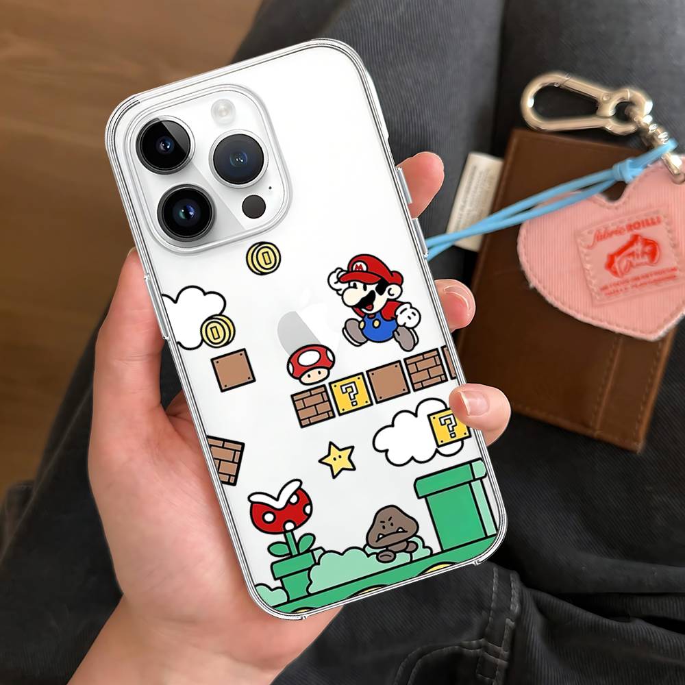 Phone Case Super M-Marios For iPhone 17 16e 16 15 14 13 12 11 Mini Air Pro Max X XR XSMax 7 8 Plus Transparent Soft Back Cover